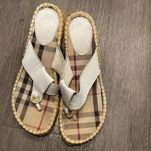 Burberry Espradille Wedges Womens size 8